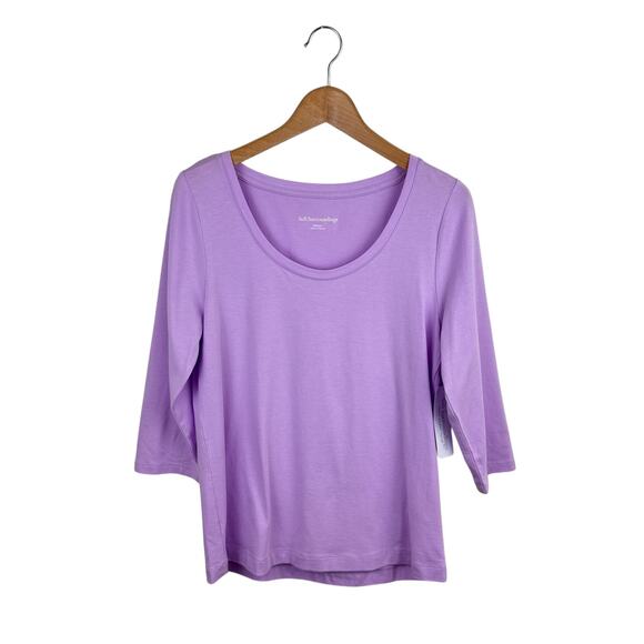 NWT Soft Surroundings Essential Pima Cotton Tee - Picture 1 of 4